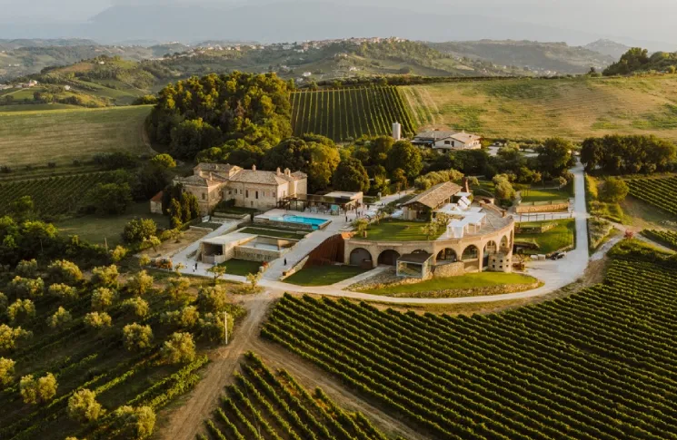 Foto dall'alto della Tenuta Di Sipio