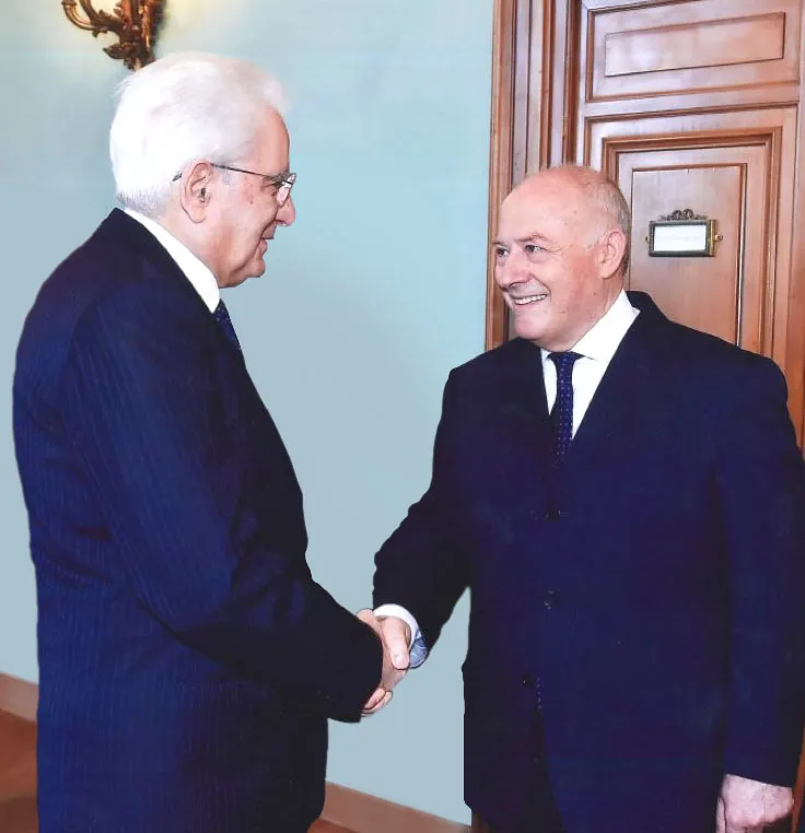 Nicola Di Sipio e Sergio Mattarella